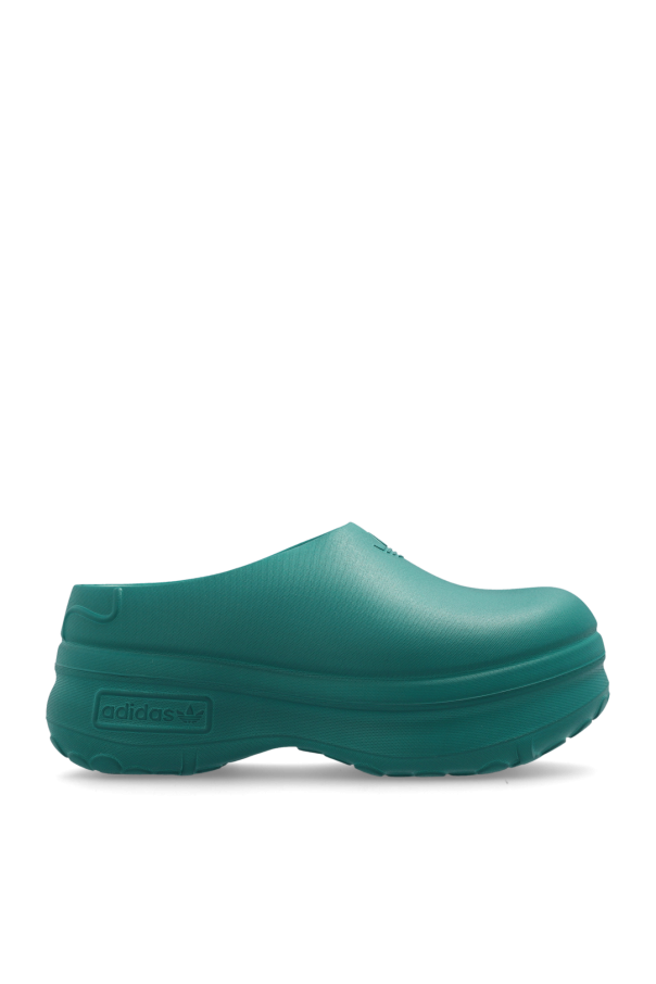 Green 'Adifom Stan Smith' platform slides ADIDAS Originals
